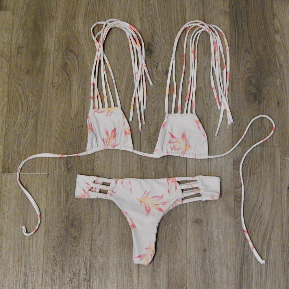 STN FX SWIM Pink Print Whole Bikini Small